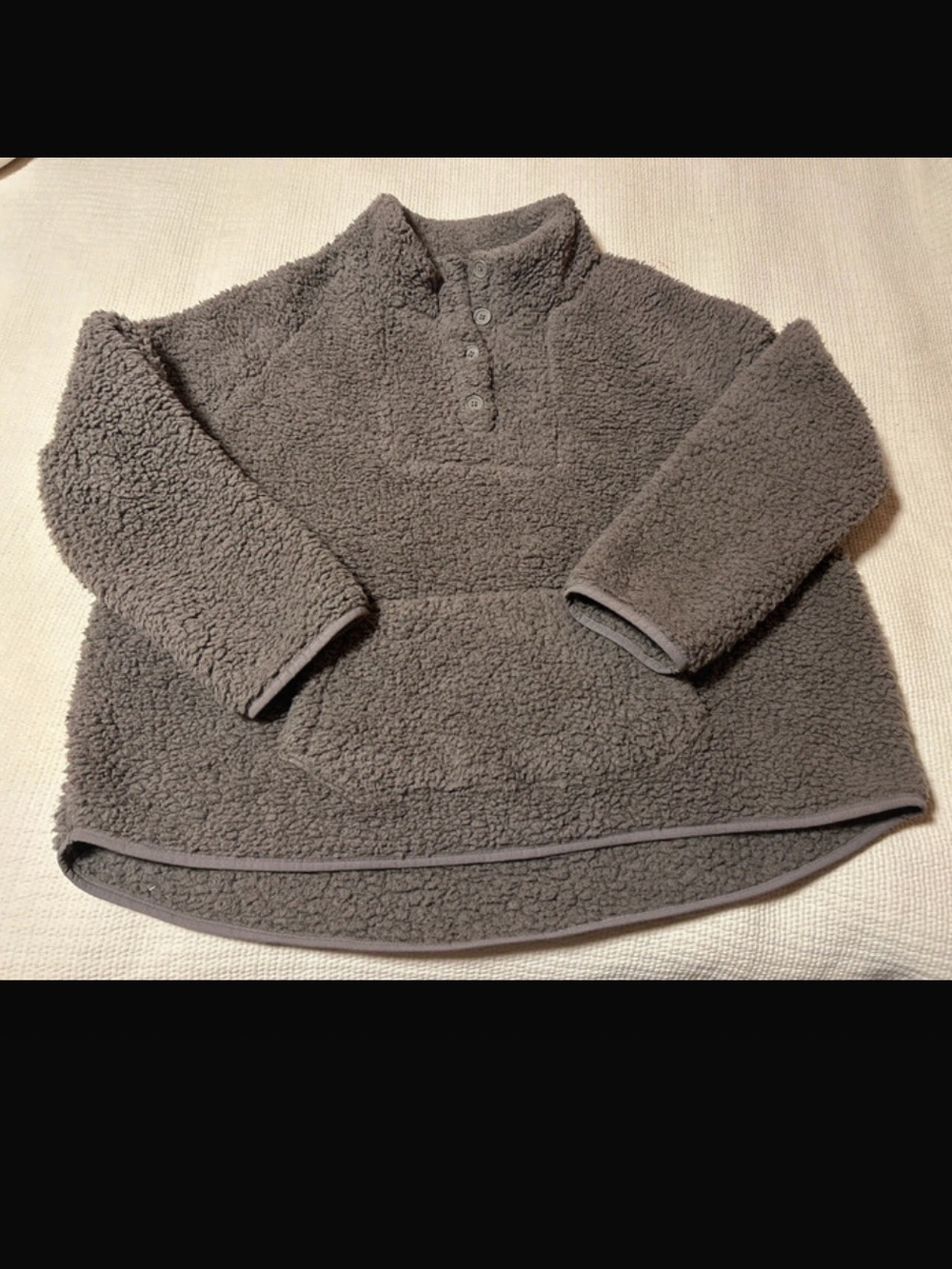 Soma Charcoal Sherpa Button Pullover
